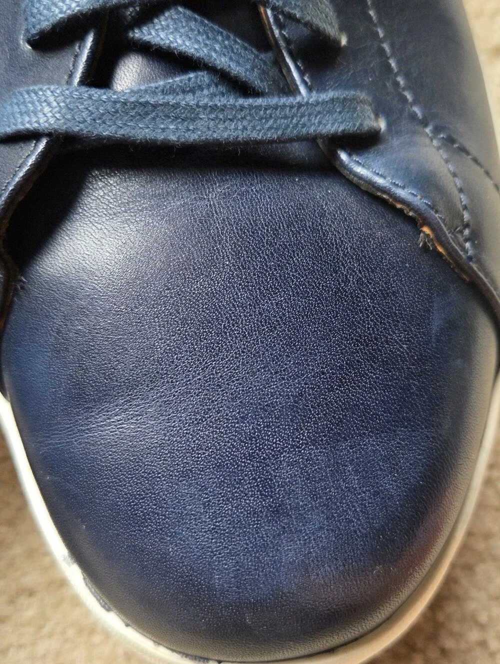 Cole Haan GrandPro Shoes Mens Blue Leather Sneakers Shoes Size 10